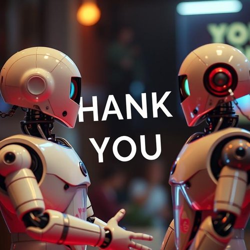 Robots shaking hands