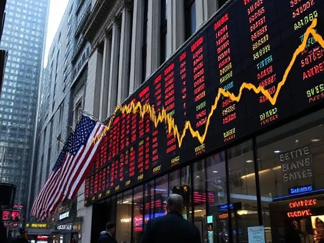 Image of a business with stocks trending down