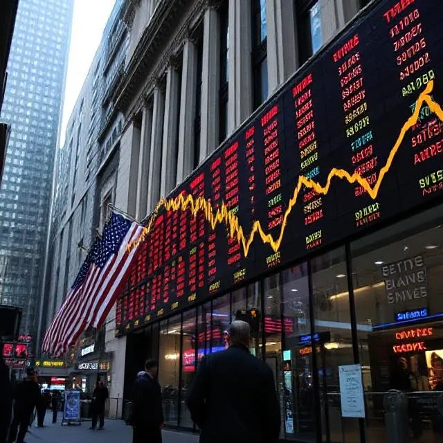 Image of a business with stocks trending down